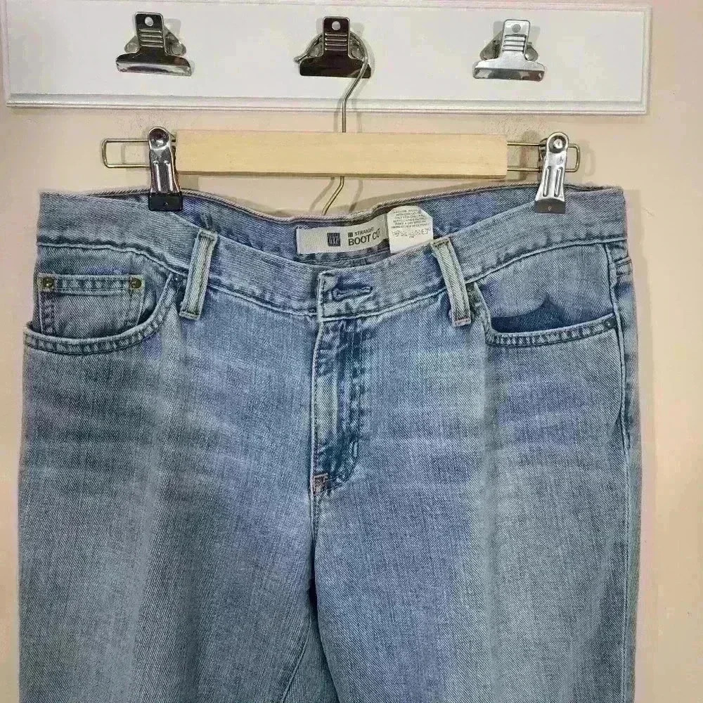 p7079 Old navy Straight boot cut light wash ankle jeans size 10 - Picture 3 of 8